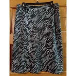 JBXR San Francisco Womens Black White Striped Skirt Sz 14